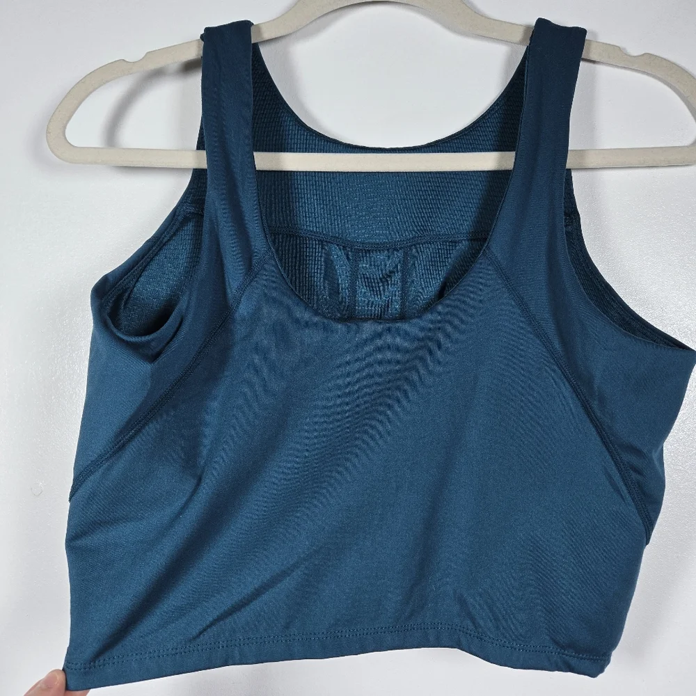 Crane Teal Blue Athletic Sports Bra Size Medium